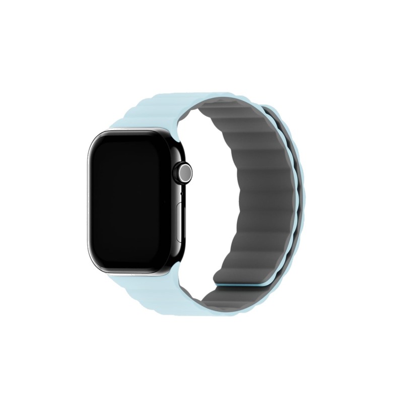 Каишка за часовник Holdit за Apple Watch 42/44/45/46/49 mm, 155-210mm, Magnet, Silicone - Синя/Сива