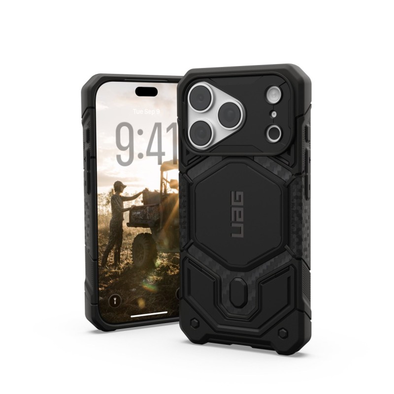 Гръб UAG Monarch Pro MagSafe за iPhone 18 Pro / 17 Pro, Карбон
