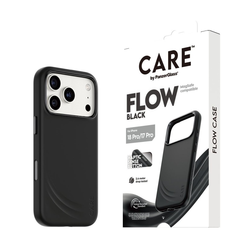 Кейс CARE by PanzerGlass за iPhone 18 Pro/17 Pro, Flow Black w. MagSafe