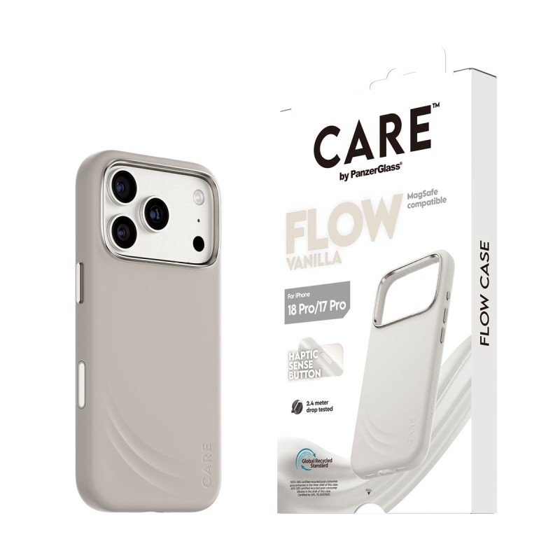Кейс CARE by PanzerGlass за iPhone 18 Pro/17 Pro, Flow Vanilla w. MagSafe