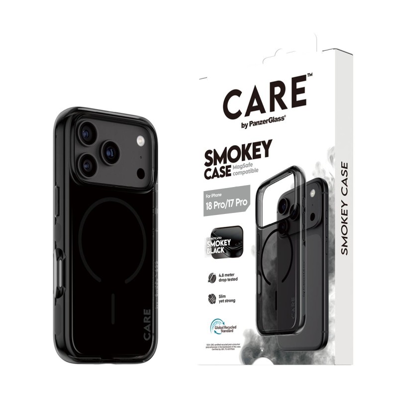 Кейс CARE by PanzerGlass за iPhone 18 Pro/17 Pro, Smokey w. Black MagSafe