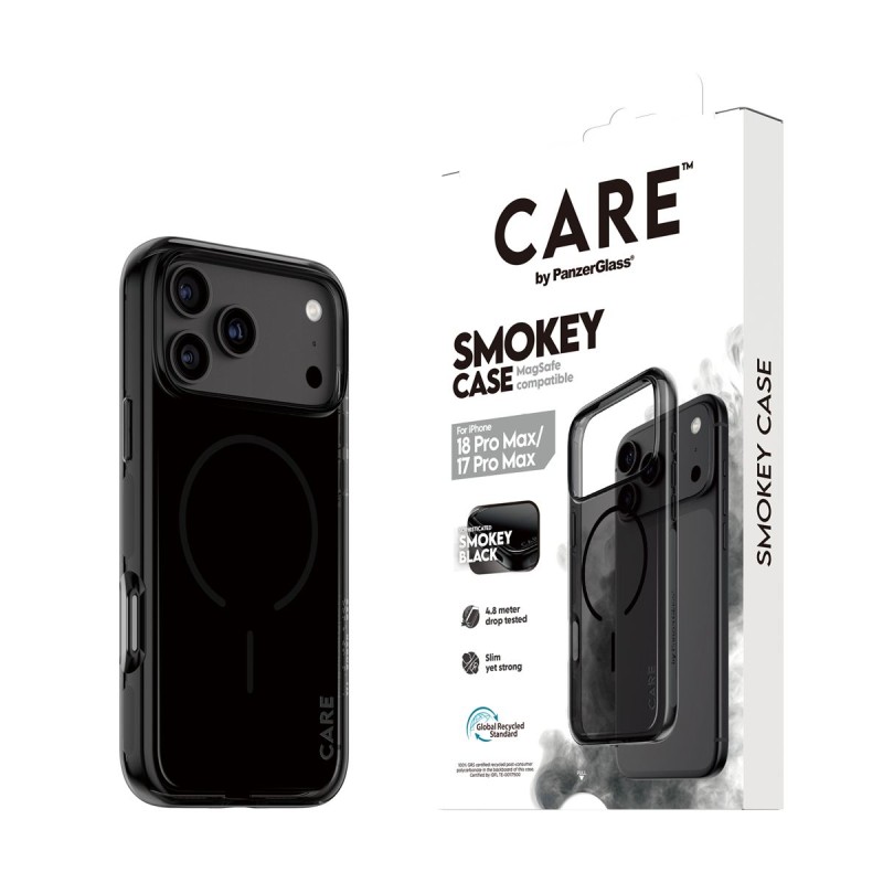 Кейс CARE by PanzerGlass за iPhone 18 Pro Max/17 Pro Max, Smokey w. Black MagSafe