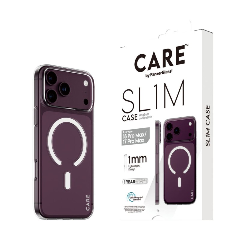 Кейс CARE by PanzerGlass за iPhone 18 Pro Max/17 Pro Max, SL1M Transparent w. MagSafe