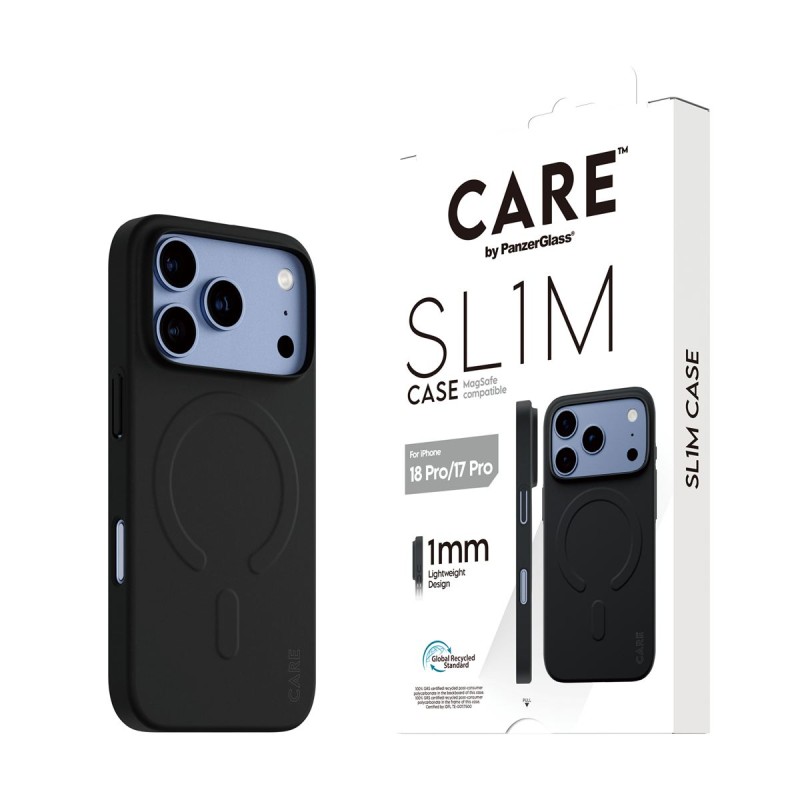 Кейс CARE by PanzerGlass за iPhone 18 Pro/17 Pro, SL1M Black w. MagSafe