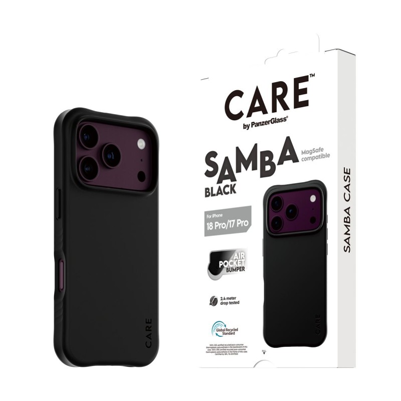 Кейс CARE by PanzerGlass за iPhone 18 Pro/17 Pro, Samba Black w. MagSafe