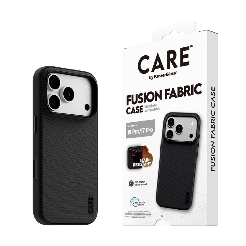 Кейс CARE by PanzerGlass за iPhone 18 Pro/17 Pro, Fusion Fabric Black w. MagSafe