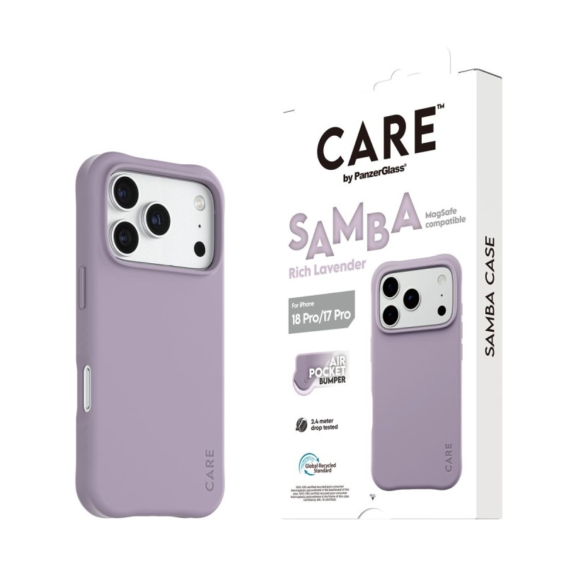 Кейс CARE by PanzerGlass за iPhone 18 Pro/17 Pro, Samba Rich Lavender w. MagSafe