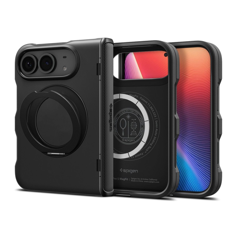 Кейс Spigen за iPhone Duo, Slim Armor Pro S MagSafe Case - Черен
