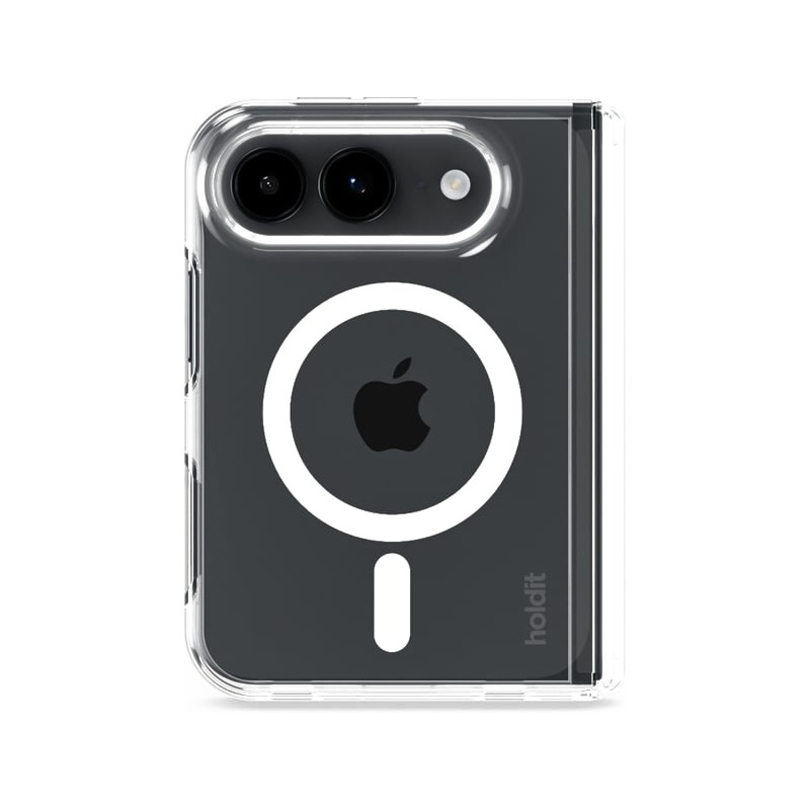 Калъф Holdit за iPhone Duo, Transparent Case MagSafe - Бял/Прозрачен - MagSafe калъфи за iPhone 18 | Phoneplay.bg