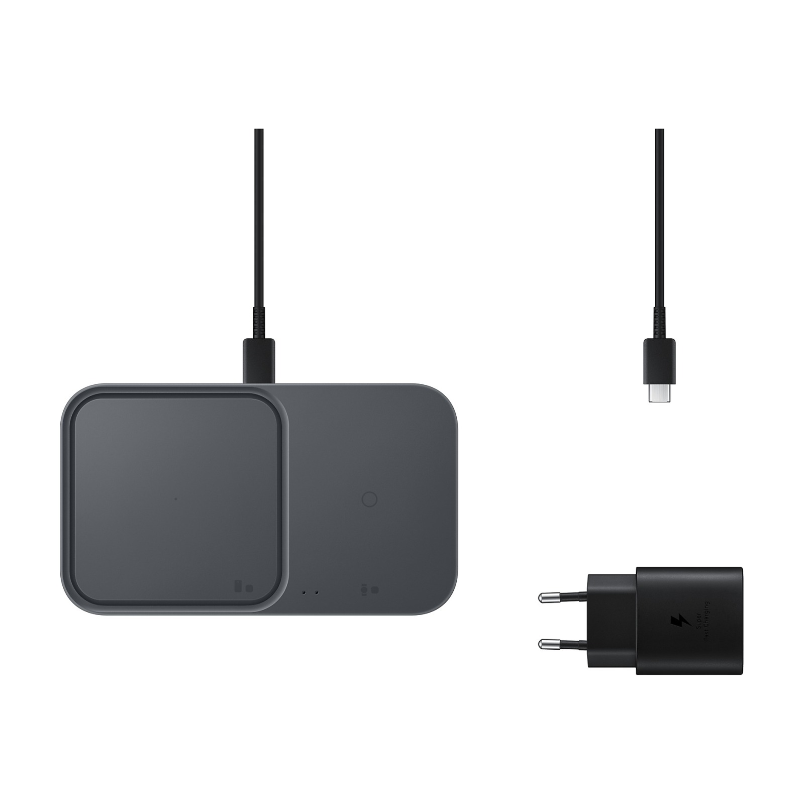 Безжично зарядно Wireless Charger Samsung Duo Pad with Adapter - Черно, EP-P5400TBE - Аксесоари по модел | Phoneplay.bg