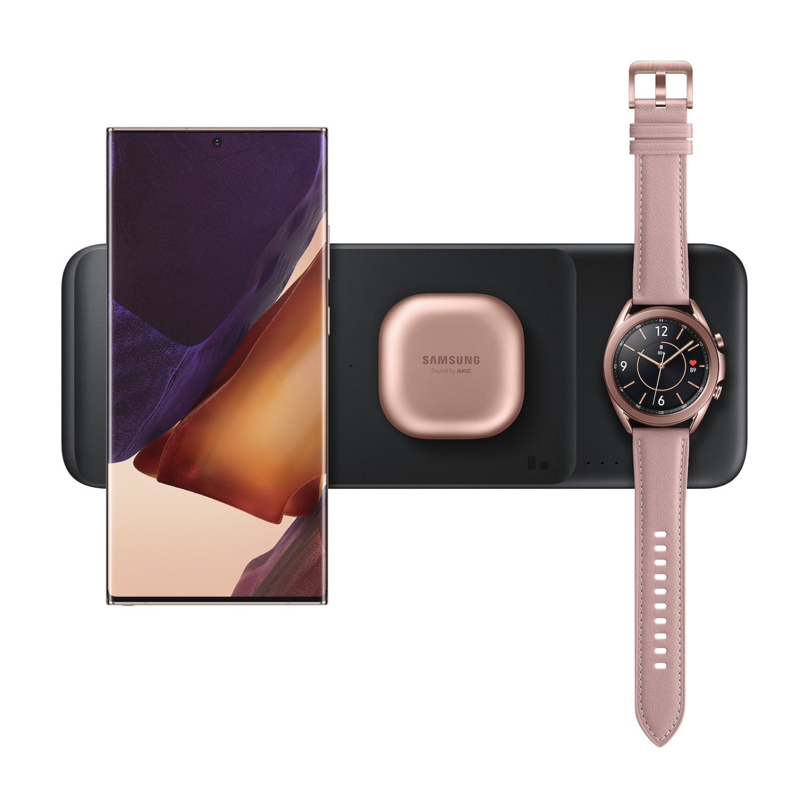 Безжично зарядно Wireless Charger Samsung Trio with Adapter - Черно, EP-P6300TBE - Аксесоари по модел | Phoneplay.bg