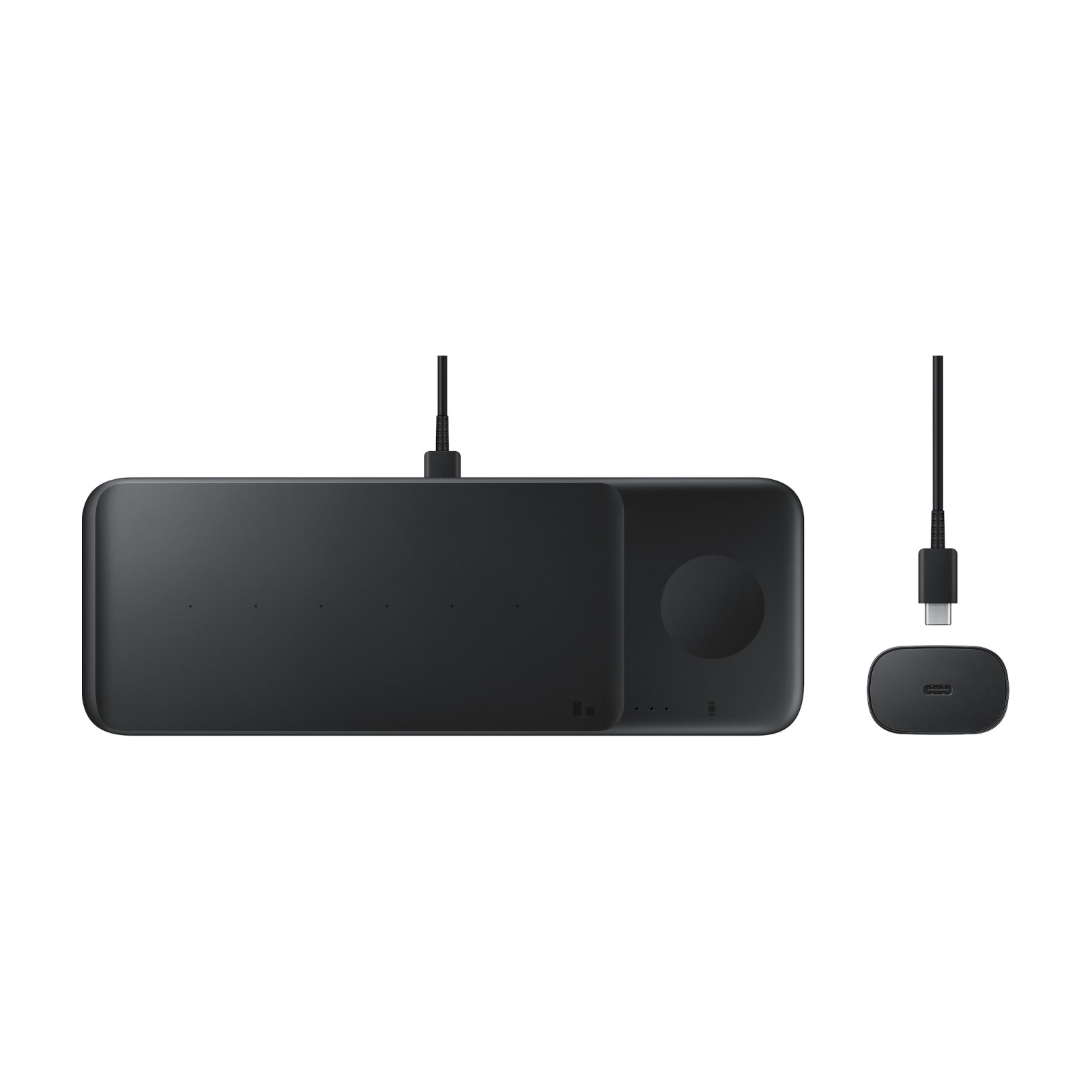 Безжично зарядно Wireless Charger Samsung Trio with Adapter - Черно, EP-P6300TBE - Аксесоари по модел | Phoneplay.bg