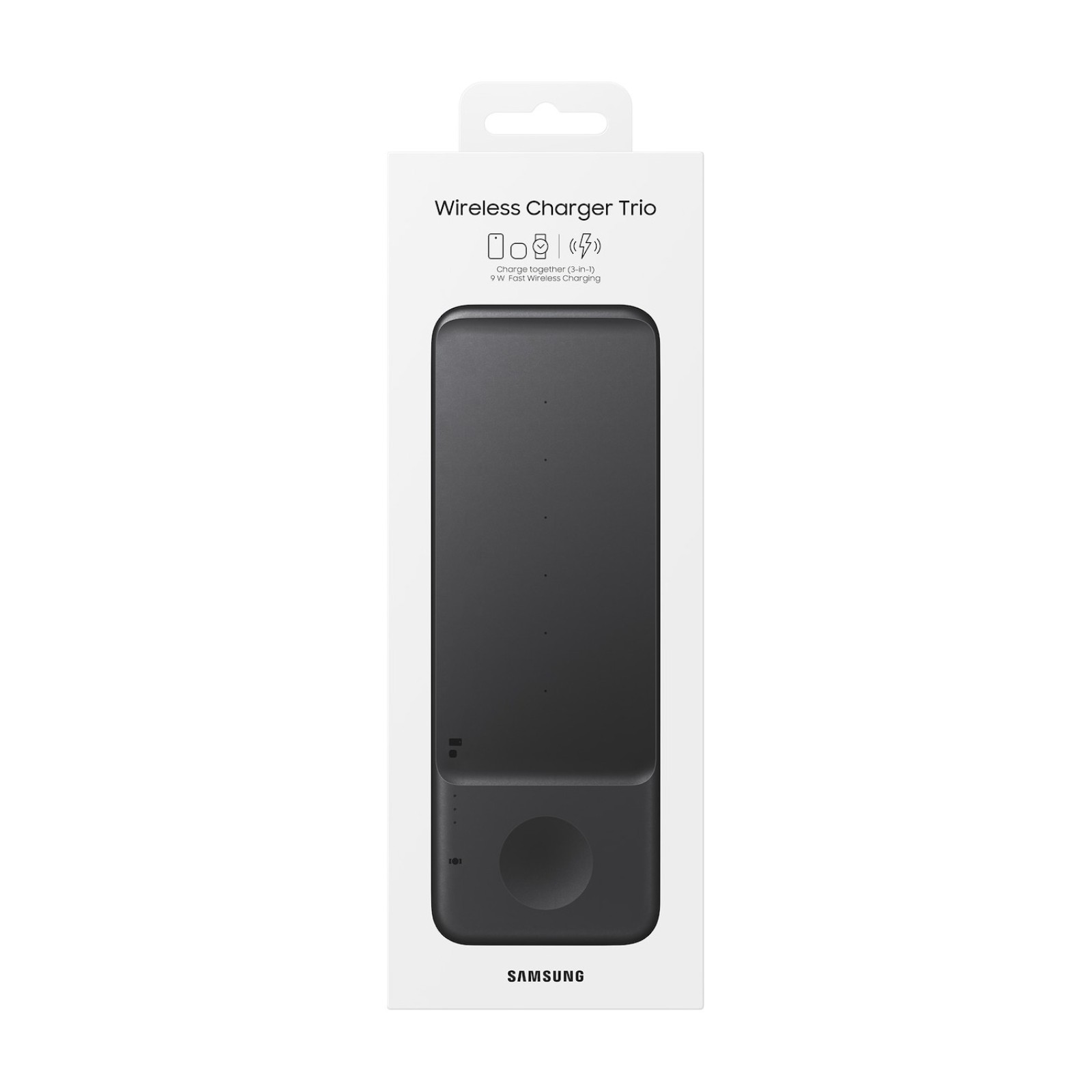 Безжично зарядно Wireless Charger Samsung Trio with Adapter - Черно, EP-P6300TBE - Аксесоари по модел | Phoneplay.bg