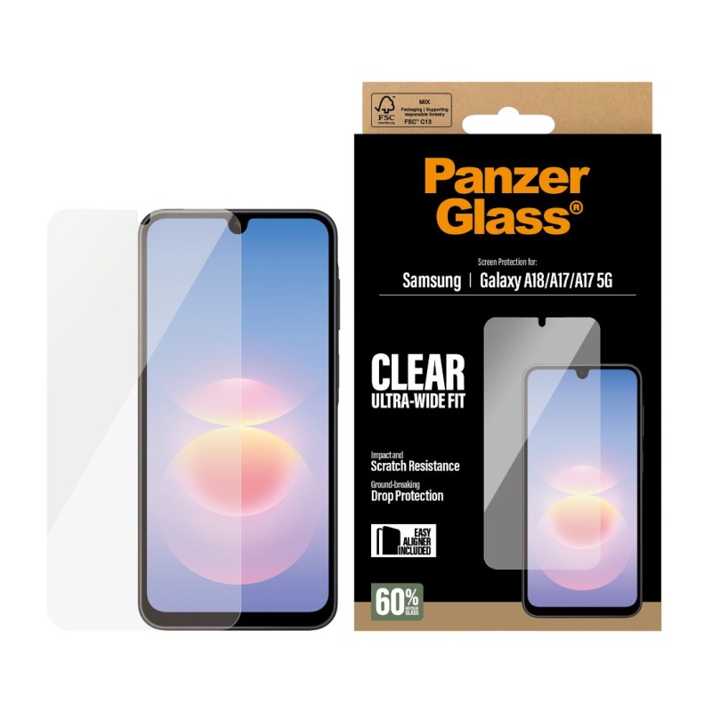 Стъклен протектор PanzerGlass за Samsung Galaxy A18/А17 4G/A17 5G, UWF - Протектори за Samsung Galaxy | Phoneplay.bg