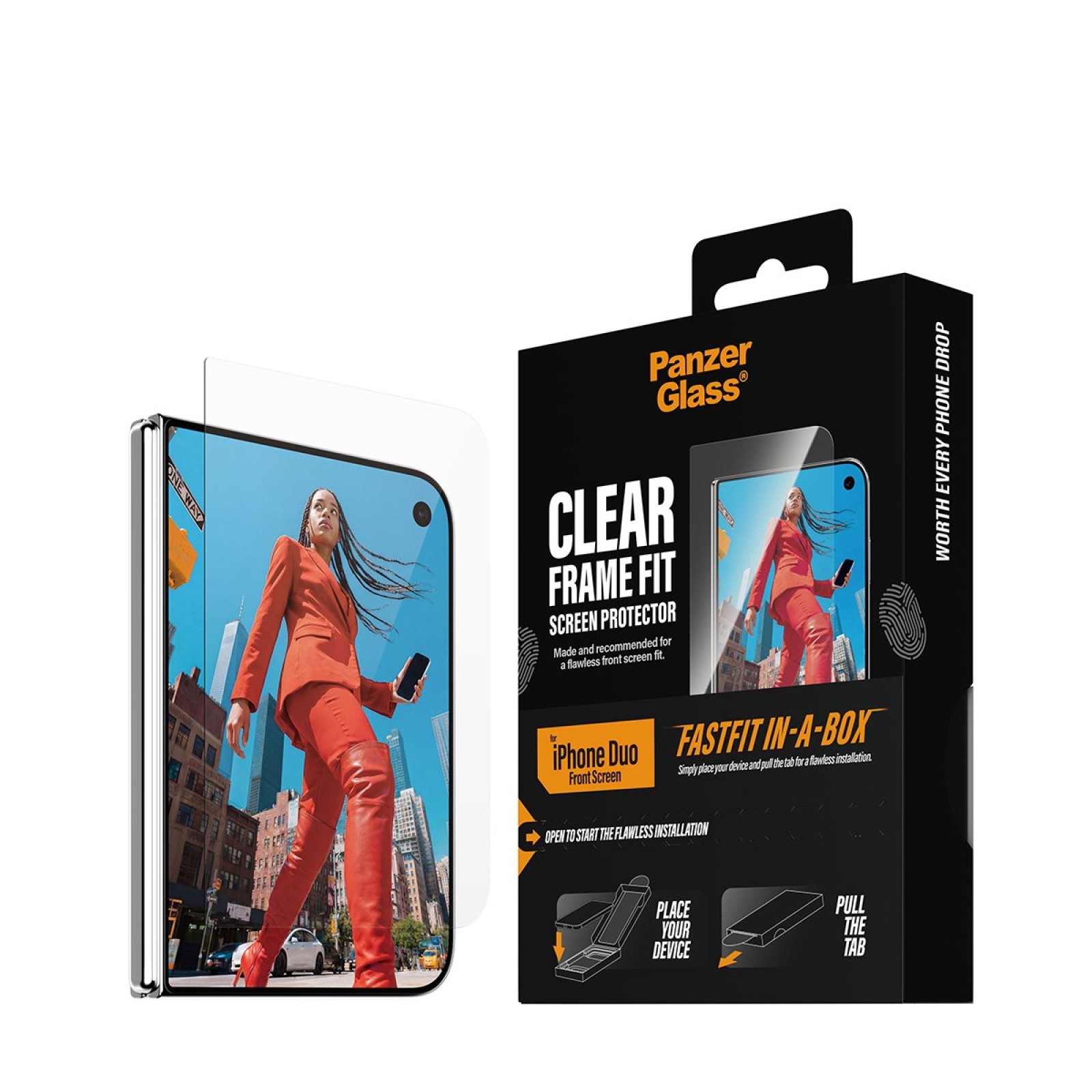Стъклен протектор PanzerGlass за Apple iPhone Duo, Sub Screen Glass, Ultra-Wide Fit - Протектори за iPhone Duo | Phoneplay.bg