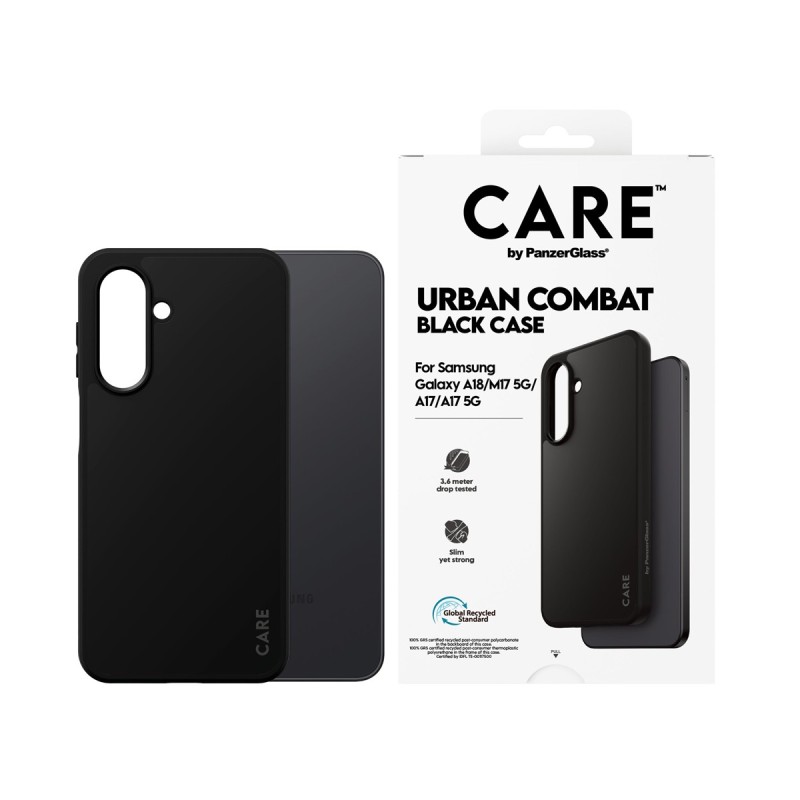 Кейс CARE by PanzerGlass за Samsung Galaxy A17/A18, Flagship Case Urban Combat - Черен - Калъфи | Phoneplay.bg