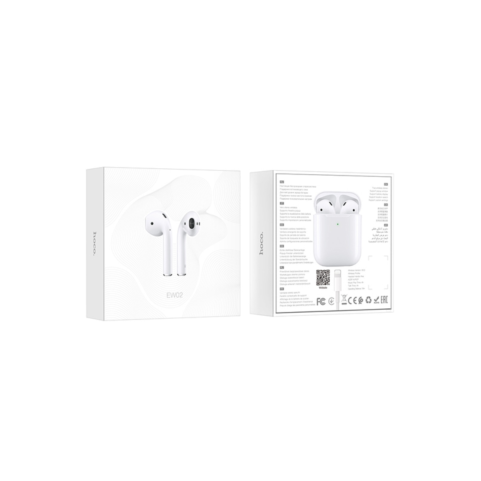 Bluetooth слушалки Hoco EW02 Original series true wireless BT headset - Бели