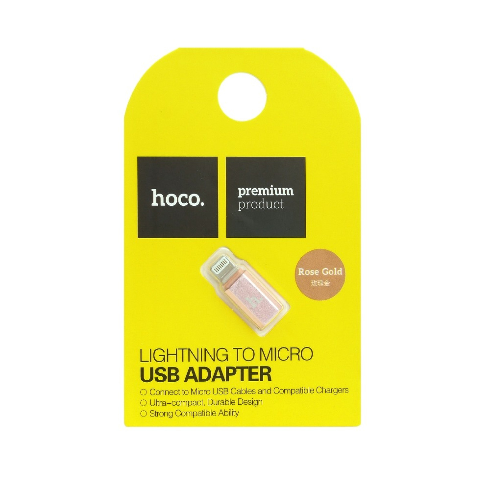 Адаптер Micro USB to Lightning - rose gold