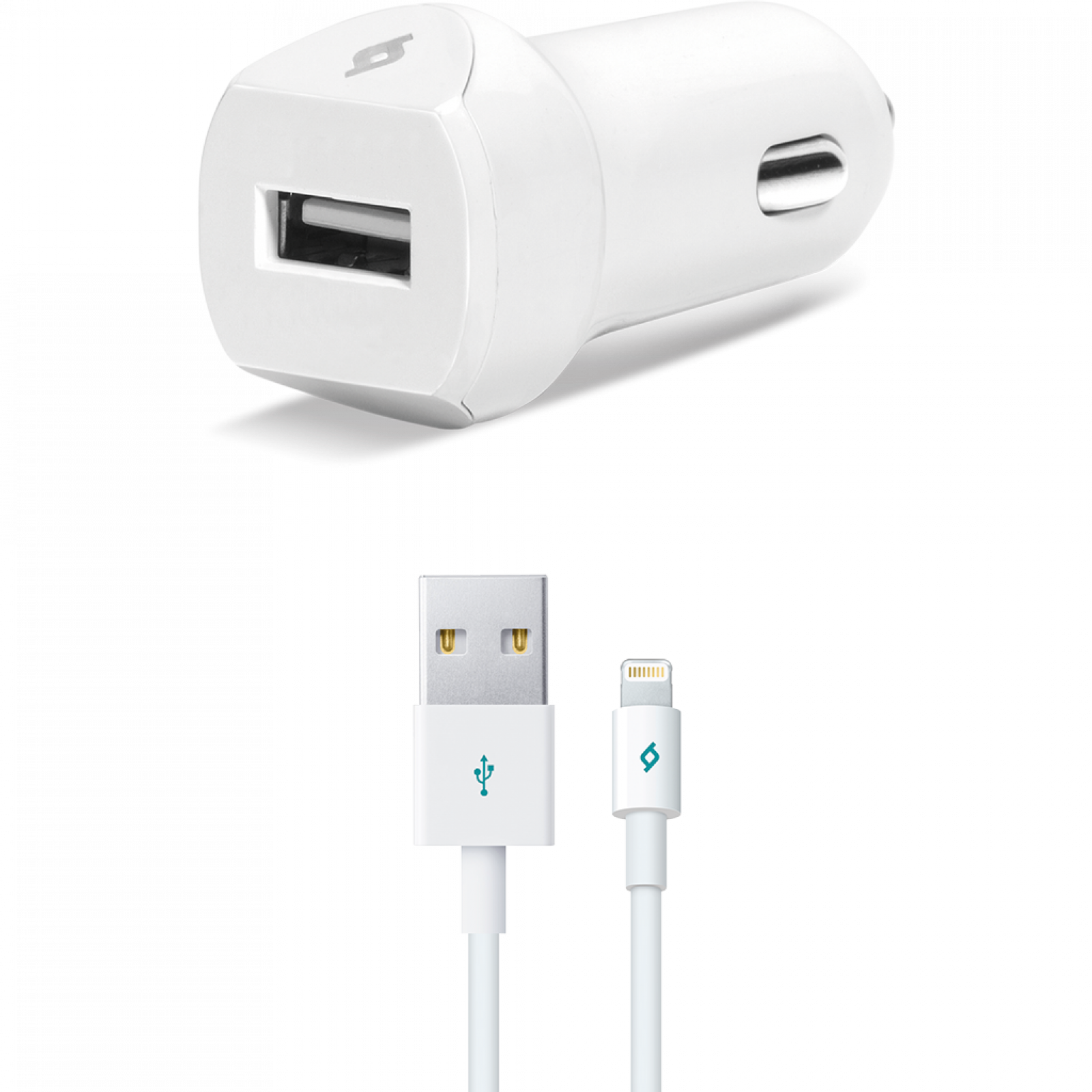 Зарядно за кола 12V SpeedCharger USB In-Car Charger, 2.1A, incl. Lightning Cable - Бяло