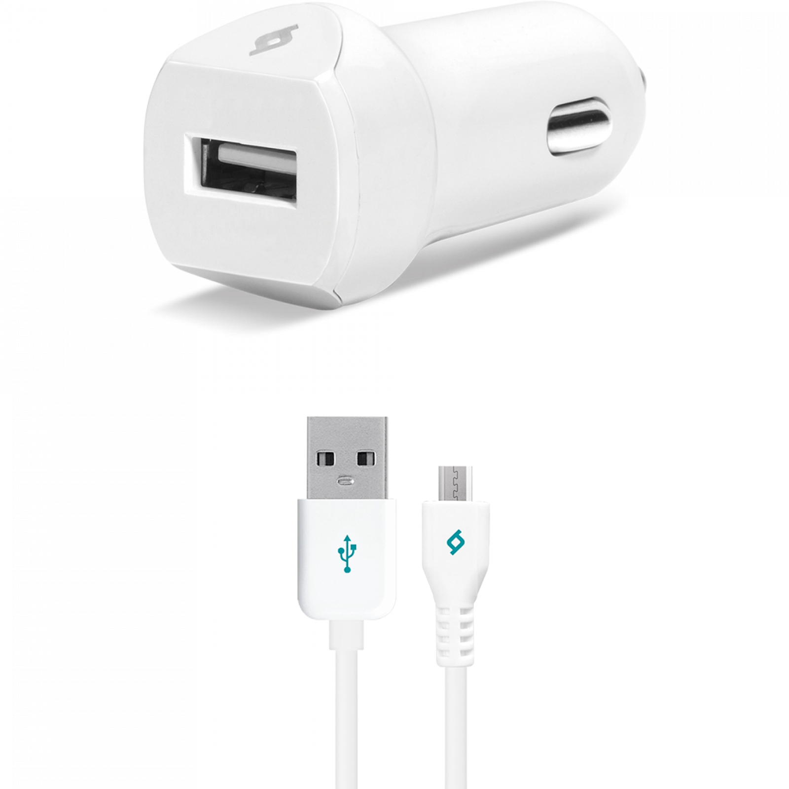 Зарядно за кола 12V SpeedCharger USB In-Car Charger, 2,1A, incl, Micro USB Cable - Бяло