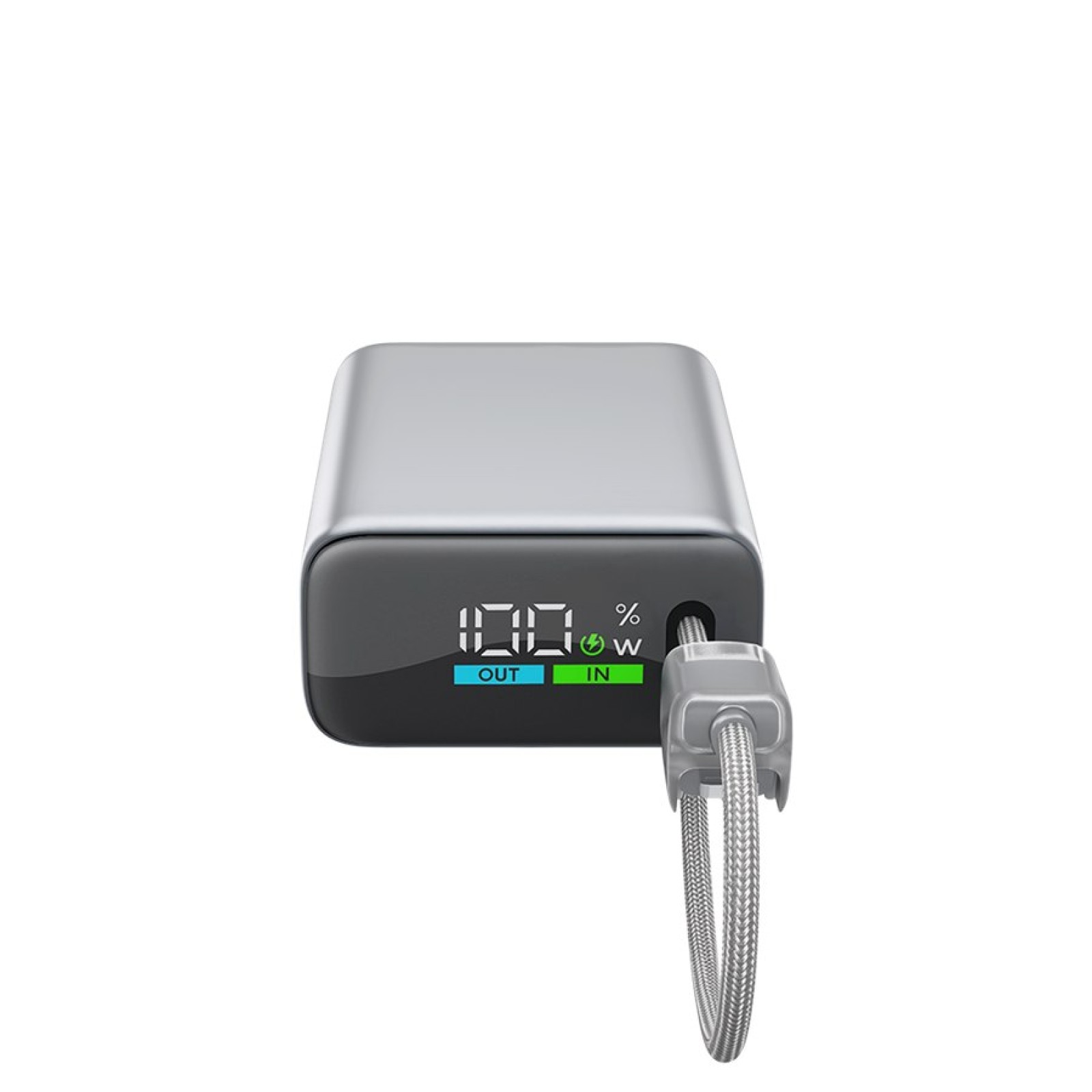 Външна батерия ttec ReCharger Pro Max TFT 20.000mAh PD 45W Powerbank with Built-in USB-C and Lightning Cable - Сребриста | Phoneplay.bg