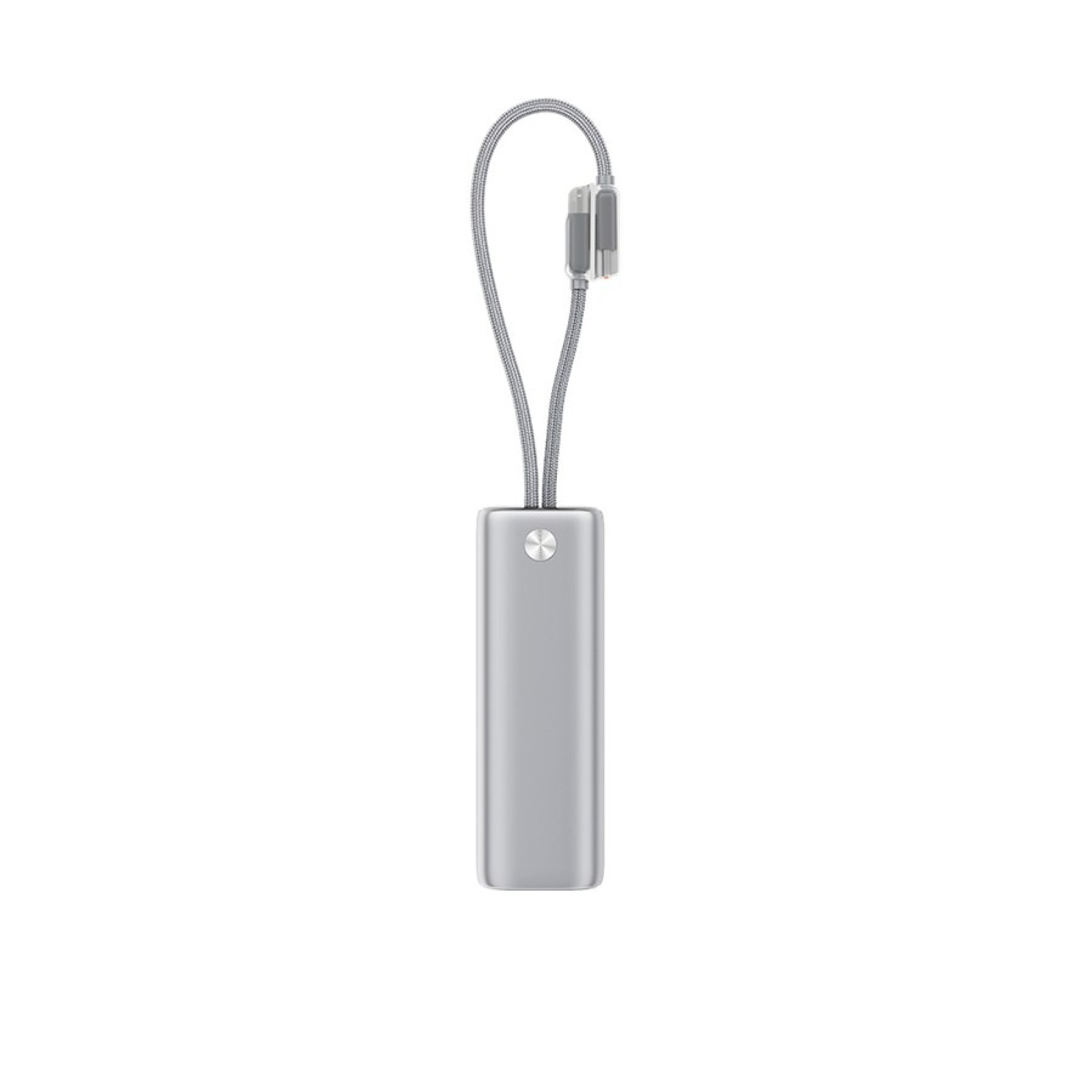 Външна батерия ttec ReCharger Pro Max TFT 20.000mAh PD 45W Powerbank with Built-in USB-C and Lightning Cable - Сребриста | Phoneplay.bg