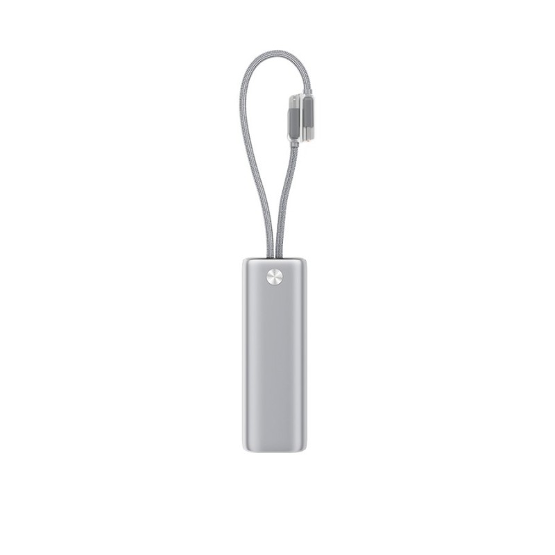 Външна батерия ttec ReCharger Pro Max TFT 20.000mAh PD 45W Powerbank with Built-in USB-C and Lightning Cable - Сребриста | Phoneplay.bg