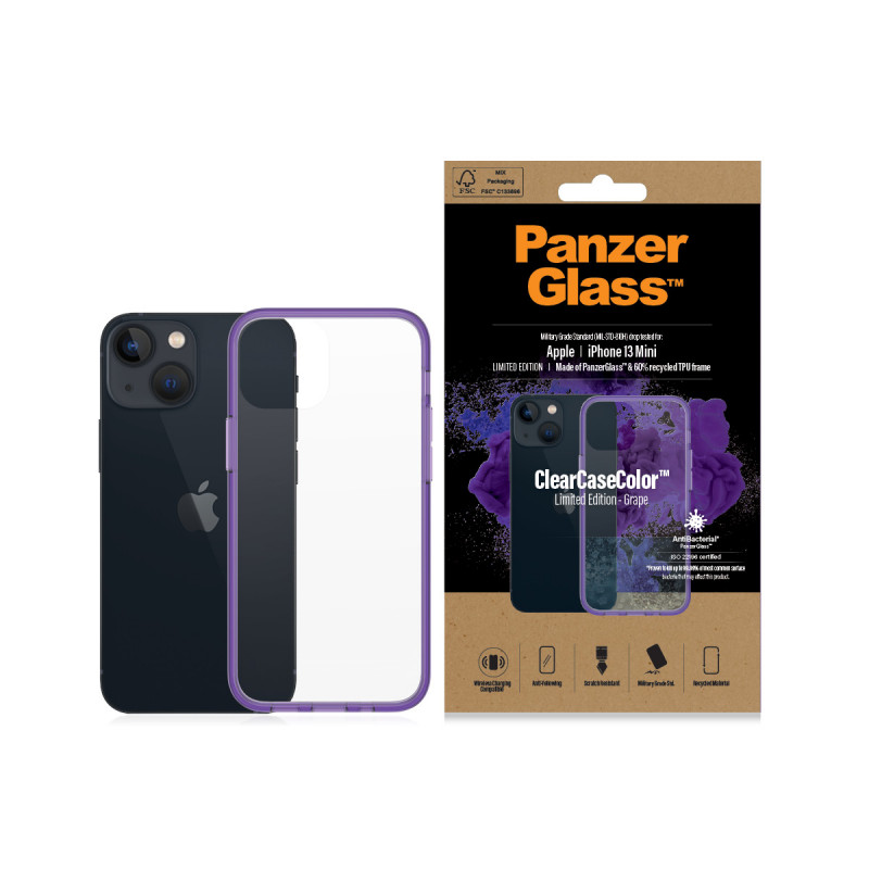 Гръб PanzerGlass за IPhone 13 mini, ClearCase - Ли...