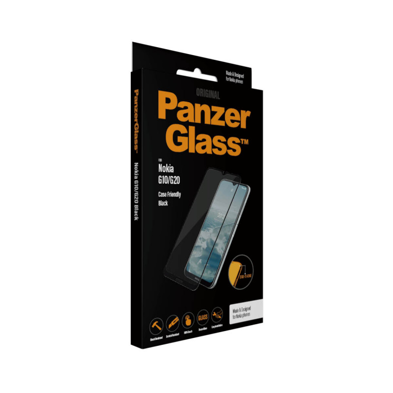 Стъклен протектор PanzerGlass за Nokia G10/G20 CaseFriendly - Черен