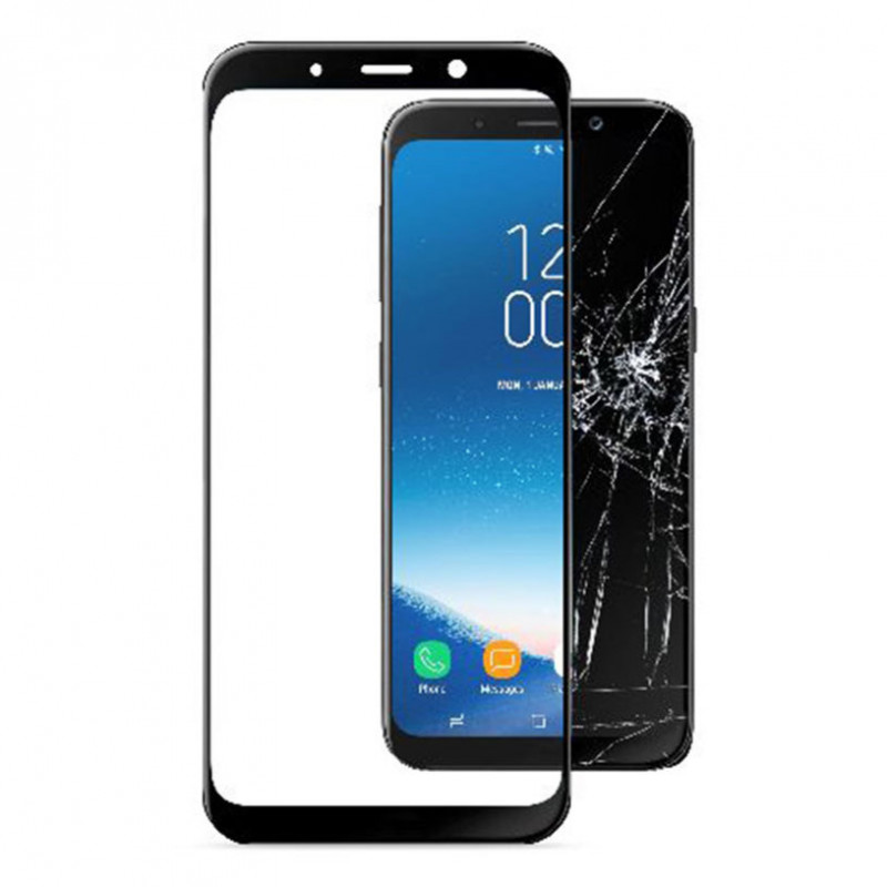 Стъклен протектор Cellular Line за Samsung Galaxy А8 2018 - Черен