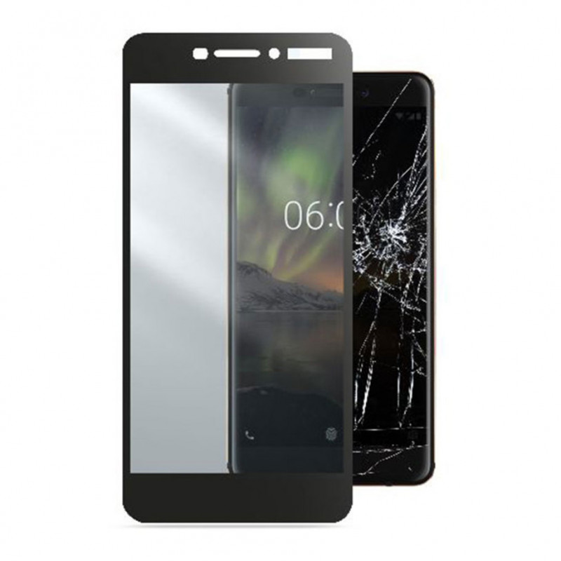 Стъклен протектор Cellular Line за Nokia 6.1 2018 - Черен