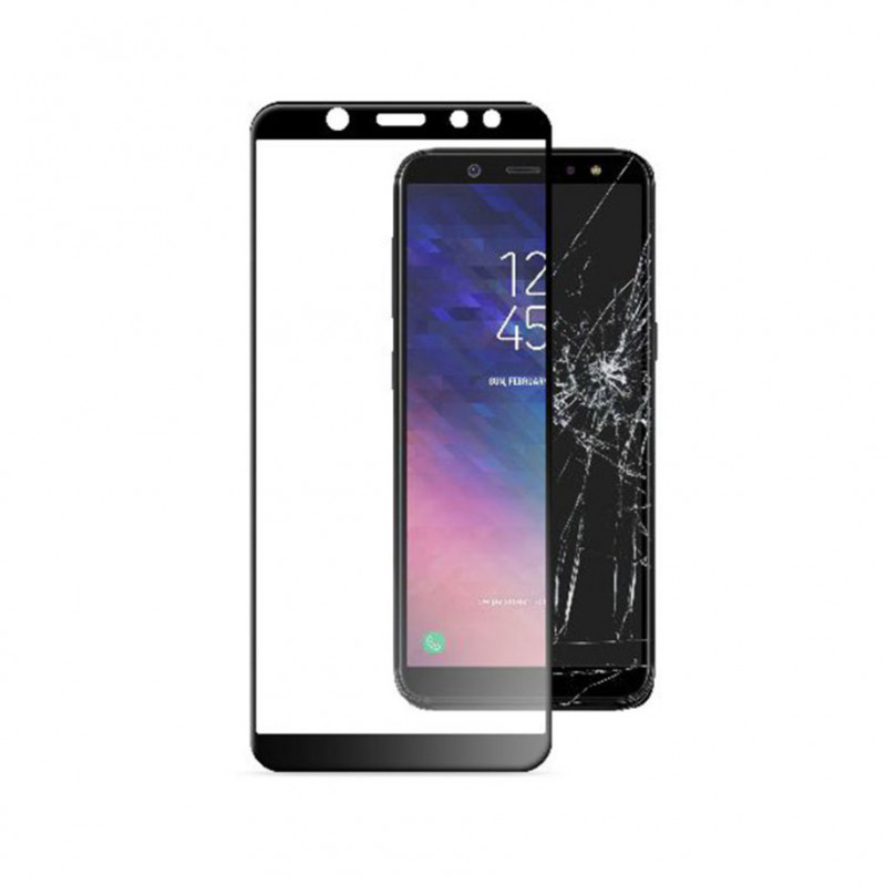 Стъклен протектор Cellular Line за Samsung Galaxy А6 2018 - Черен