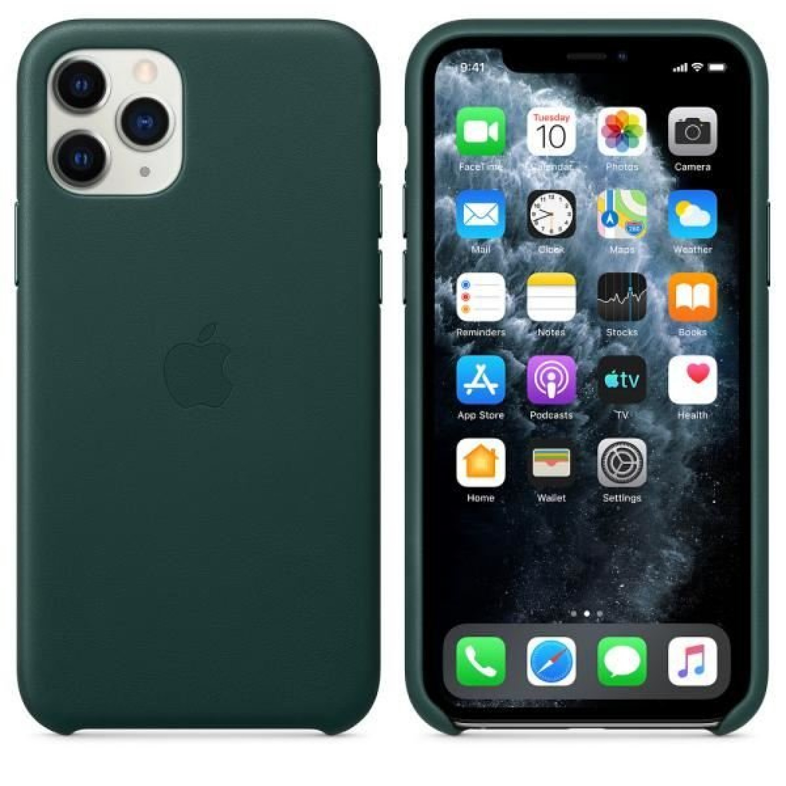 Оригинален гръб Leather за Apple iPhone 11 Pro  - Зелен