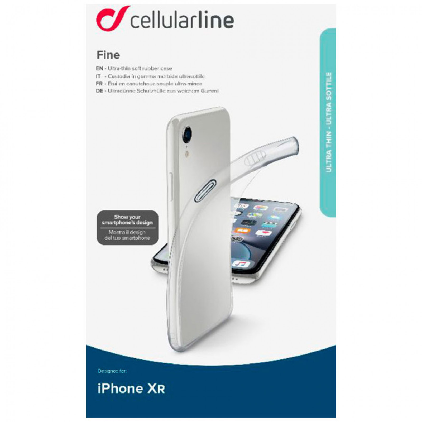 Силиконов гръб CellularLine за iPhone XR - Прозрачен