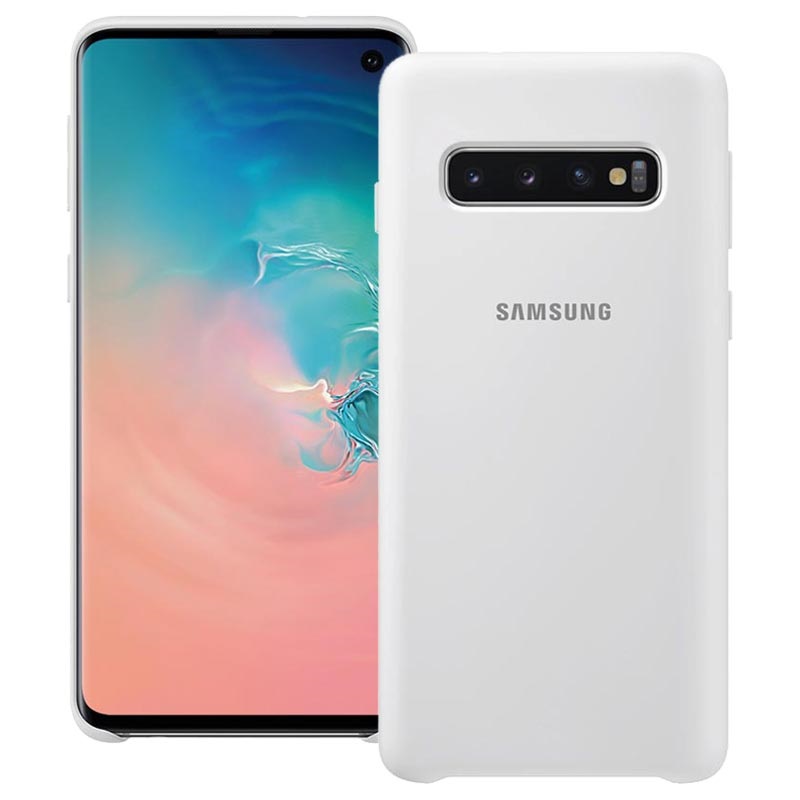 Оригинален гръб Silicone Back cover за Samsung Galaxy S10 - Бял
