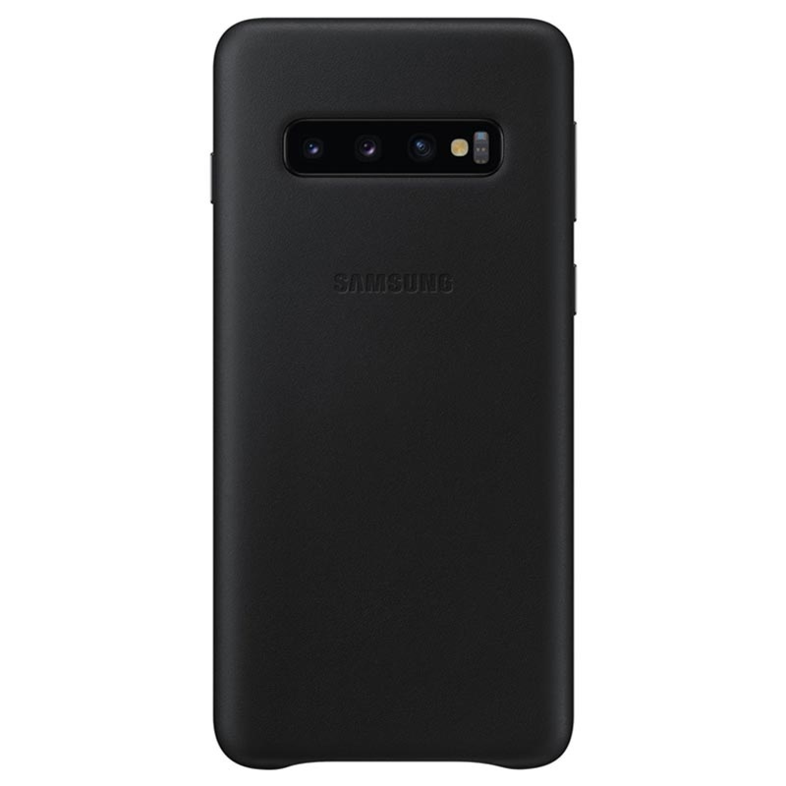 Оригинален гръб Leather Cover за Samsung Galaxy S10 Plus - Черен