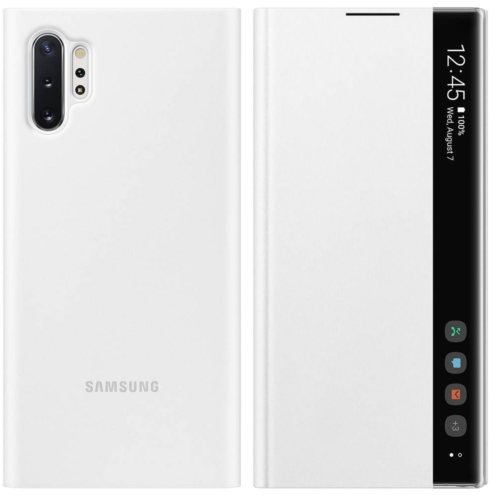 Оригинален калъф Clear View case за Samsung Galaxy Note 10 Plus - Бял