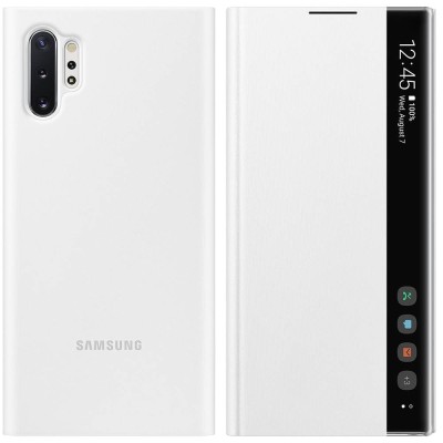 Оригинален Калъф Clear View за Samsung Galaxy Note 10 - Бял