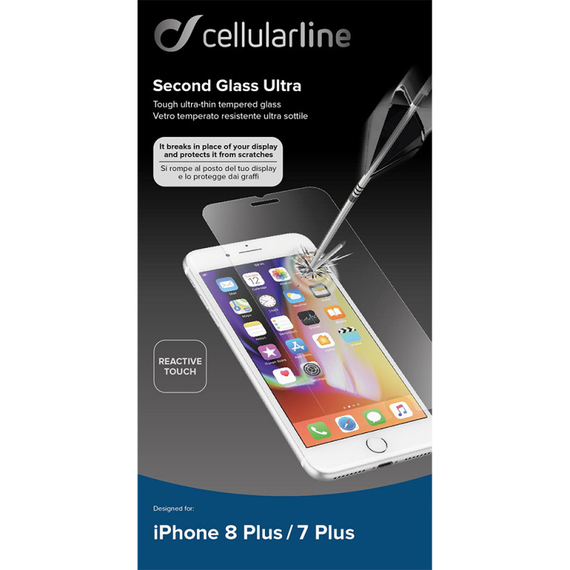 Стъклен протектор Cellular Line за iPhone 7 plus /...